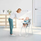Seggiolone per neonati, regolabile in altezza e reclinabile, seggiolone pieghevole con vassoio rimovibile - Seggiolino multifunzione per bambini facile da pulire