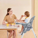 Seggiolone per neonati, regolabile in altezza e reclinabile, seggiolone pieghevole con vassoio rimovibile - Seggiolino multifunzione per bambini facile da pulire