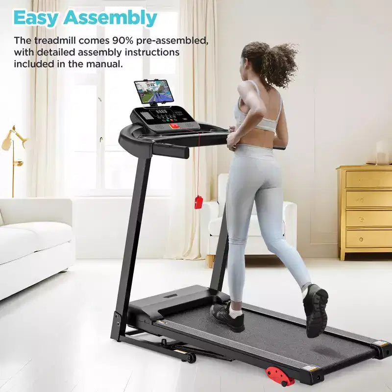 Tapis roulant da 3,75 HP, capacità 136 kg, tapis roulant pieghevole inclinabile, 64+7 programmi smart, 12 km/h, controllo tramite APP, tapis roulant per camminata e jogging a casa con altoparlante HiFi