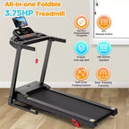 Tapis roulant da 3,75 HP, capacità 136 kg, tapis roulant pieghevole inclinabile, 64+7 programmi smart, 12 km/h, controllo tramite APP, tapis roulant per camminata e jogging a casa con altoparlante HiFi