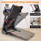 Tapis Roulant Inclinabile Automatico al 20%, Tapis Roulant Pieghevole da 4.95 CV Capacità 400 libbre, 71 Programmi, 12 MPH, Allenamento Personalizzato con Controllo APP, Tapis Roulant per Jogging e Camminata Domestica