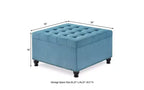 TUYOHW 30 Oversized Storage Ottoman Tufted Design,Soft Linen Footrest Ottoman for Living Room,Nailhead Trims,300lbs Capacity
