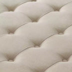 TUYOHW 30 Oversized Storage Ottoman Tufted Design,Soft Linen Footrest Ottoman for Living Room,Nailhead Trims,300lbs Capacity