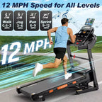 Tapis Roulant Pieghevole 5HP, Inclinazione Automatica su 20 Livelli, 105 Programmi Preimpostati, 1-20 KM/H, Controllo Tramite App per Palestra Domestica