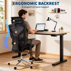 Ergonomic High Back Mesh Office Chair - 4d Adjustable Armrest, Lumbar Support & Headrest, Slide Seat, Rolling Computer Executive Desk Chair