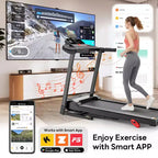 Tapis roulant da 3.0 HP con capacità di 136 kg, tapis roulant pieghevole con inclinazione del 6% per la casa, 0.6-7.5 MPH, nastro da 16 pollici, assorbimento degli urti