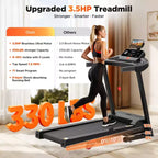 Tapis roulant pieghevole da 150kg con motore da 3.5HP, 64+7 programmi, tapis roulant inclinabile per casa, 12km/h, controllo APP e doppi altoparlanti, tapis roulant portatile per camminata e jogging
