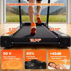 Tapis roulant pieghevole da 150kg con motore da 3.5HP, 64+7 programmi, tapis roulant inclinabile per casa, 12km/h, controllo APP e doppi altoparlanti, tapis roulant portatile per camminata e jogging