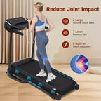 Okak 3.5HP Auto Foldable Treadmill with Incline and Hydraulic System, Treadmills for Home with Heart Rate Sensors and Bluetooth Speaker, Black