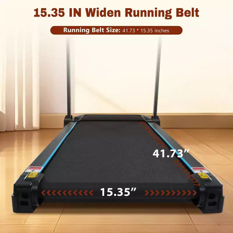 Okak 3.5HP Auto Foldable Treadmill with Incline and Hydraulic System, Treadmills for Home with Heart Rate Sensors and Bluetooth Speaker, Black