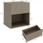COZONY Modern Nightstand Set of 2 , Rounded Edge Design for Bedroom Living Room,Not electrified need.