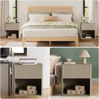 COZONY Modern Nightstand Set of 2 , Rounded Edge Design for Bedroom Living Room,Not electrified need.