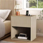 COZONY Modern Nightstand Set of 2 , Rounded Edge Design for Bedroom Living Room,Not electrified need.