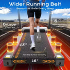 Folding Treadmill for Home, 3.1HP Treadmill with 12% Incline, Treadmill 350lbs Capacity, Running Machine Fitness, 0.6-7.5MPH,