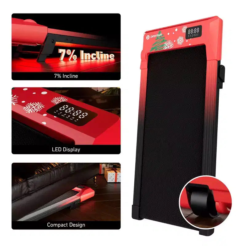 DeerRun Q2 Edition Valentine's Gift home use & light running 7% Incline Smart Walking Pad Treadmill