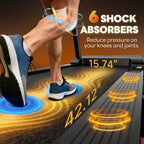 Tapis roulant da 3,1 CV per la casa, tapis roulant pieghevole con capacità di 136 kg, tapis roulant con inclinazione del 6%, 0,6-7,5 MPH, 64 programmi preimpostati
