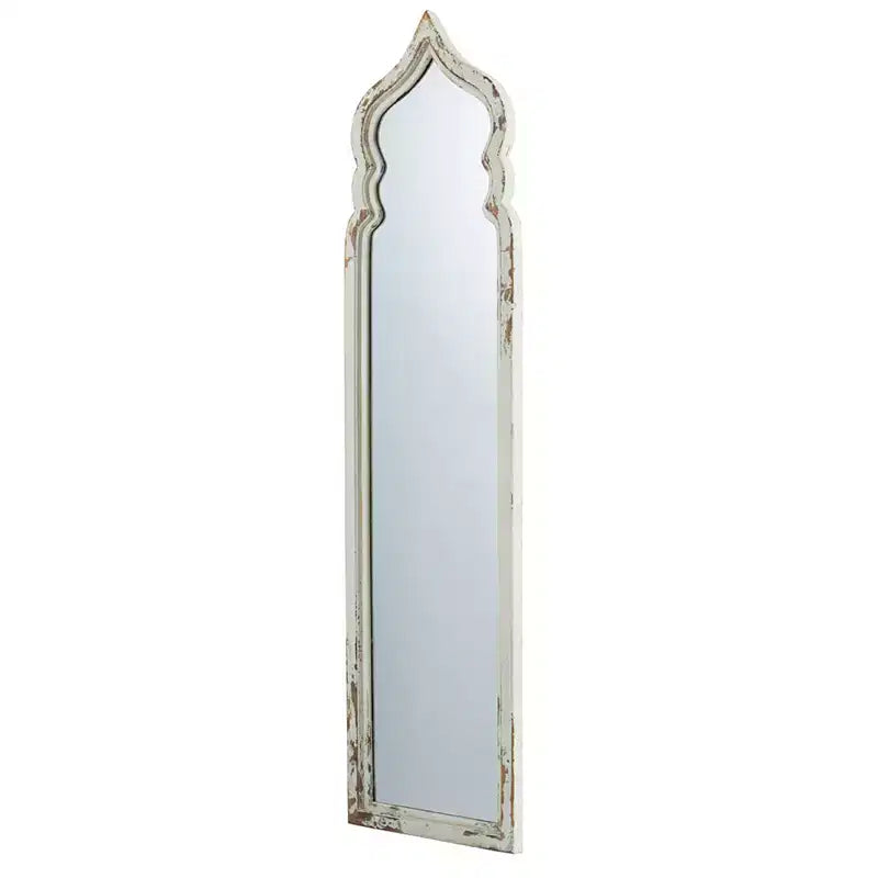 19 x 73.2 Inch Oversized Full Length Floor Mirror with Vintage White Wood Frame