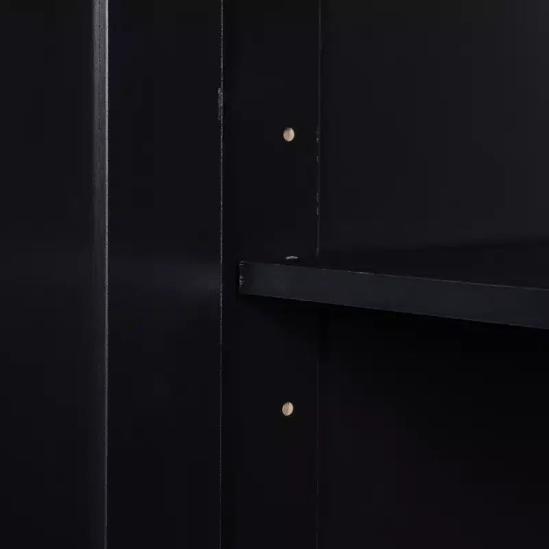 GDFStudio Nolan Armadietto verticale moderno in legno per bagno con cesto portabiancheria a scomparsa, mobiletto a doppia anta, ripiani superiori e cassetto