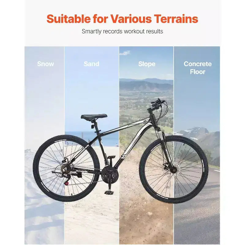 Mountain bike da 29 pollici con sospensione anteriore, telaio in alluminio a 21 velocità con doppi freni a disco