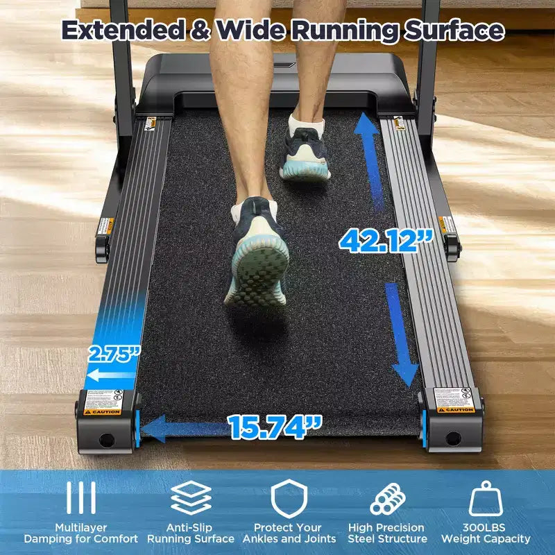 Tapis roulant pieghevole da 3,7 HP in offerta per la casa con controllo APP, capacità 136 kg, inclinazione regolabile, 71 programmi, macchina da corsa elettrica