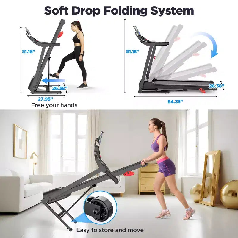 Treadmills on sale - 330 lb Capacity, 3.5HP Folding Electric Treadmill Up to 7.5 MPH Speed, Running Machine with Bluetooth Speaker for Home/Office
