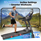 Treadmill on Sale, Treadmills clearance 5.0HP Folding Treadmill for Home with 20 Auto Incline,Foldable Electric Treadmill Running Machine