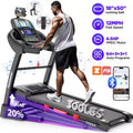 Treadmill Clearance: Portable Electric Treadmill with Handles, 20% Auto Incline, 4.5 HP Motor, Bluetooth App for Home/Office, Walking Running Machine