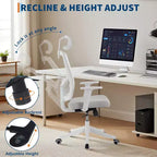 Ergonomic Office Chair, Computer Desk Chair Comfy with Adjustable Padded Headrest,Comfortable Lumbar Support Gaming Chairs for Bedroom,Study,Student