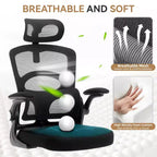 Ergonomic Office Chair  High-Back Mesh Desk Chair with Adjustable Headrest & Wheels  Swivel Task Chair for Home/Office/Gaming Room