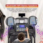Treadmill Clearance, 4.75HP Jogging Walking Treadmill for Home/Office, 20 Auto Incline, 300 Lb Capacity, 12MPH, Bluetooth, APP & Free Train Courses