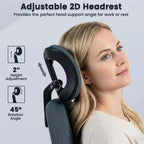 Sedia da ufficio ergonomica Costway con poggiatesta 2D, schienale basculante e ruote, sedia da gaming blu/marrone e beige/grigio e blu