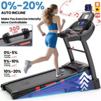 4-in-1 Treadmill with 20% Incline, Portable folding Treadmill, Foldable Treadmills for Home and Office, 4.5 HP Quiet Treadmill with 300 LBS Capacity