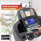 4-in-1 Treadmill with 20% Incline, Portable folding Treadmill, Foldable Treadmills for Home and Office, 4.5 HP Quiet Treadmill with 300 LBS Capacity