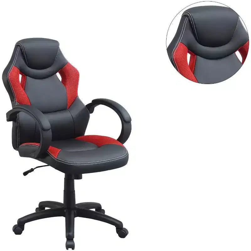 TUYOHW Sedia da gaming girevole con altezza regolabile e ruote, sedia da ufficio ergonomica per videogiochi per ufficio e casa, sedia per il tempo libero imbottita
