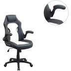 TUYOHW Sedia da gaming girevole con altezza regolabile e ruote, sedia da ufficio ergonomica per videogiochi per ufficio e casa, sedia per il tempo libero imbottita
