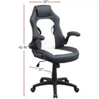 TUYOHW Sedia da gaming girevole con altezza regolabile e ruote, sedia da ufficio ergonomica per videogiochi per ufficio e casa, sedia per il tempo libero imbottita