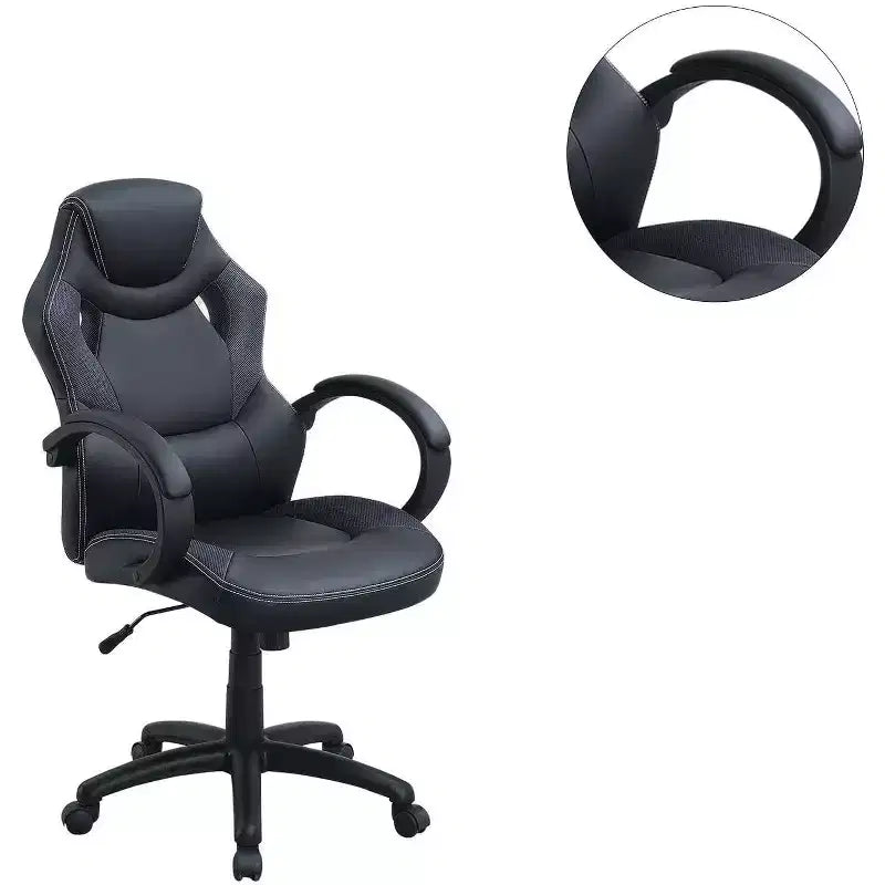 TUYOHW Sedia da gaming girevole con altezza regolabile e ruote, sedia da ufficio ergonomica per videogiochi per ufficio e casa, sedia per il tempo libero imbottita