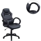 TUYOHW Sedia da gaming girevole con altezza regolabile e ruote, sedia da ufficio ergonomica per videogiochi per ufficio e casa, sedia per il tempo libero imbottita