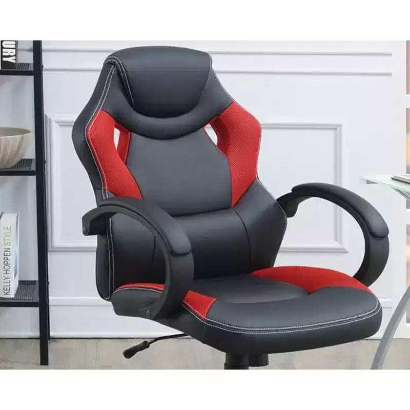 TUYOHW Sedia da gaming girevole con altezza regolabile e ruote, sedia da ufficio ergonomica per videogiochi per ufficio e casa, sedia per il tempo libero imbottita