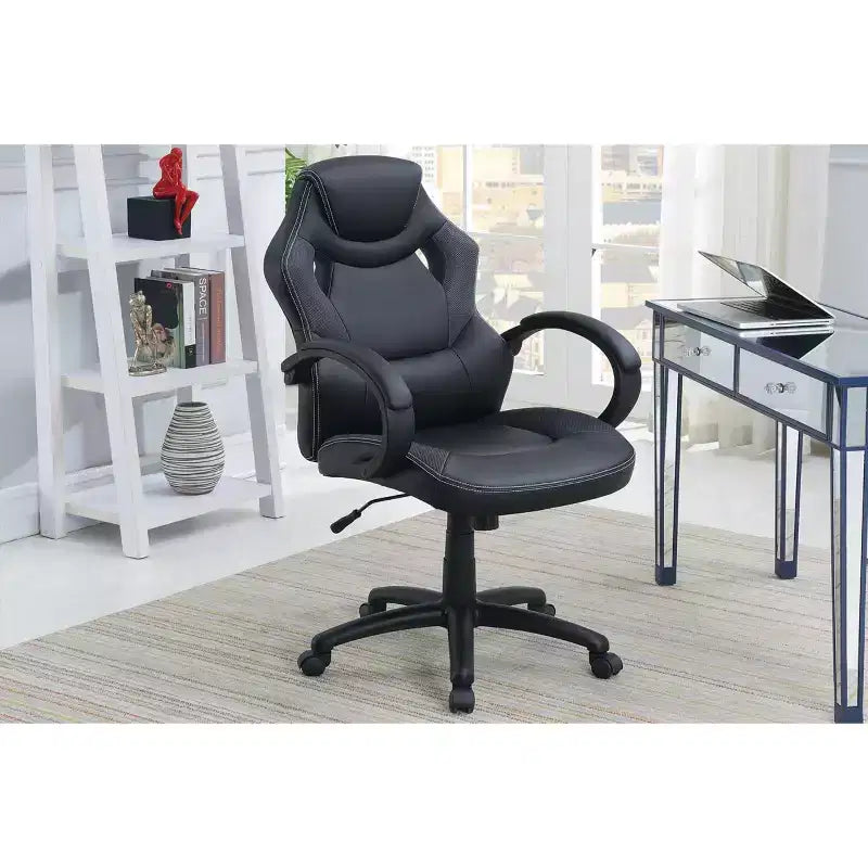 TUYOHW Sedia da gaming girevole con altezza regolabile e ruote, sedia da ufficio ergonomica per videogiochi per ufficio e casa, sedia per il tempo libero imbottita