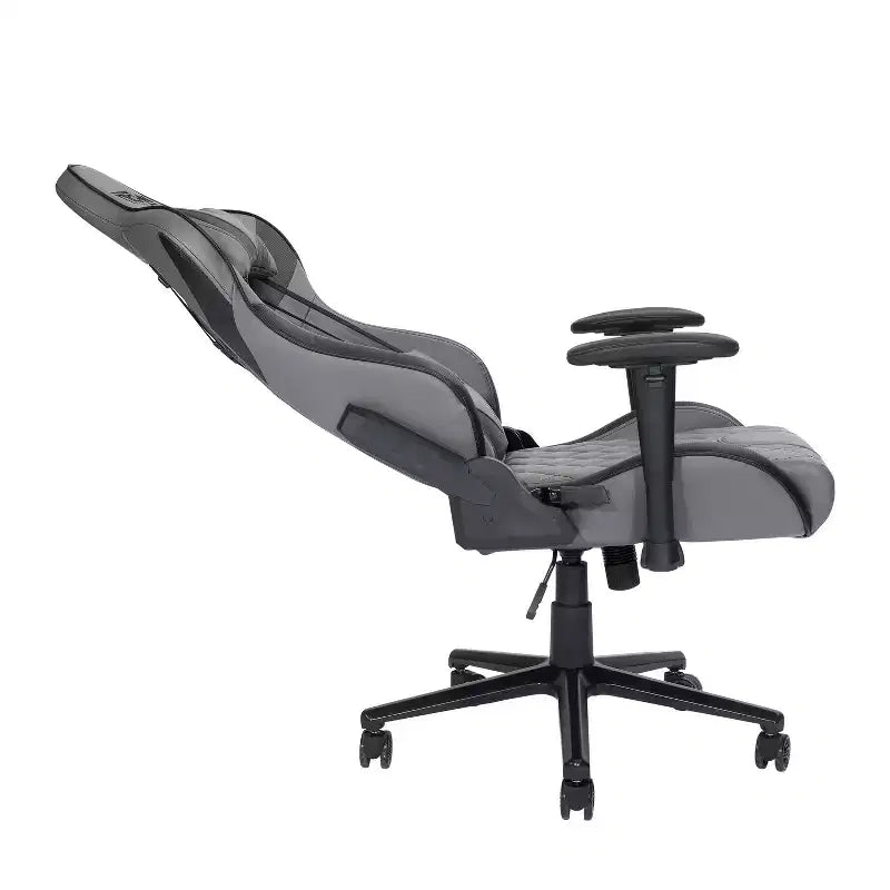 TUYOHW XL Sedia da Gaming Ergonomica, Sedia da Ufficio Girevole a 360° con Cuscino Lombare e Poggiatesta, Reclinabile 90-150° per Ufficio e Casa, Portata Massima 159 kg, Grigio