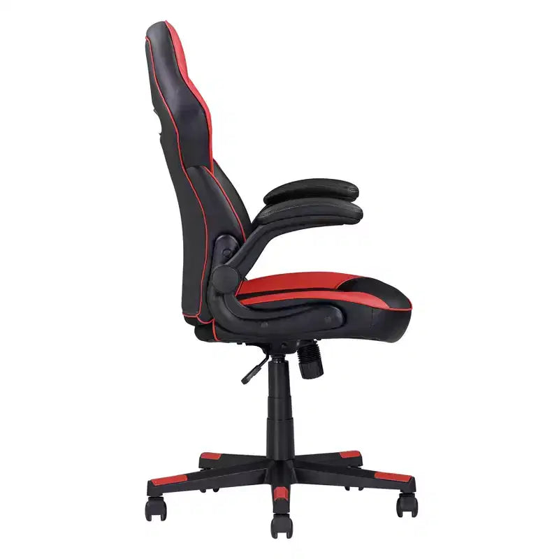 TUYOHW Adjustable Ergonomics Gaming Chair 360 Swivel Chair with Wheels,Black/Red Computer Chair for Office&Home,Versatile Leisure Chair,Black/Red