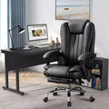 TUYOHW Massage Chair Boss Chair for Office,360 Swivel Ergonomics Office Chair with Footrest,Recliner Computer Chair with Adjustable Height,Black