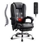 TUYOHW Massage Chair Boss Chair for Office,360 Swivel Ergonomics Office Chair with Footrest,Recliner Computer Chair with Adjustable Height,Black
