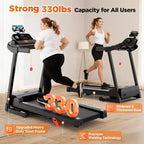 Tapis Roulant Pieghevole per Casa con Capacità di Carico di 136 kg, Tapis Roulant Inclinabile da 3 CV, 64+7 Programmi, Tapis Roulant Portatile, 12 km/h, Nastro a 5 Strati, Corsi Gratuiti di Jogging e Camminata