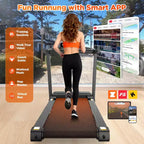 Tapis Roulant Pieghevole per Casa con Capacità di Carico di 136 kg, Tapis Roulant Inclinabile da 3 CV, 64+7 Programmi, Tapis Roulant Portatile, 12 km/h, Nastro a 5 Strati, Corsi Gratuiti di Jogging e Camminata
