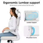 TUYOHW Sedia da ufficio ergonomica in rete con supporto lombare regolabile, poggiatesta e braccioli ribaltabili, sedia da scrivania per ufficio a casa per studio, sala giochi
