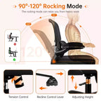 KERDOM Breathable Mesh Comfy Chair with Lumbar Support, with Flip-up Armrests, Gaming Chair for Home Office
