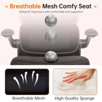 KERDOM Breathable Mesh Comfy Chair with Lumbar Support, with Flip-up Armrests, Gaming Chair for Home Office