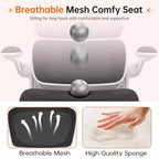 KERDOM Breathable Mesh Comfy Chair with Lumbar Support, with Flip-up Armrests, Gaming Chair for Home Office